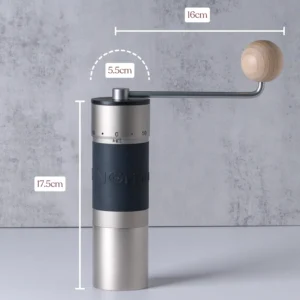 【Sliver】KINGrinder K6 Manual Coffee Grinder Straight Handle Stainless Burr | Supports grind settings for various brewing methods such as pour-over and espresso view 3