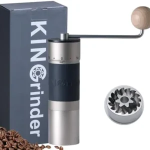 【Sliver】KINGrinder K6 Manual Coffee Grinder Straight Handle Stainless Burr | Supports grind settings for various brewing methods such as pour-over and espresso view 6