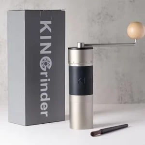 【Sliver】KINGrinder K6 Manual Coffee Grinder Straight Handle Stainless Burr | Supports grind settings for various brewing methods such as pour-over and espresso view 7