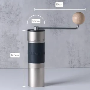【Sliver】KINGrinder K6 Manual Coffee Grinder Straight Handle Stainless Burr | Supports grind settings for various brewing methods such as pour-over and espresso