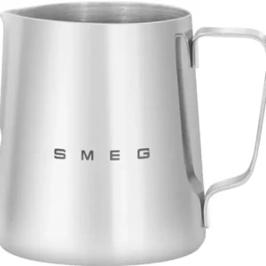SMEG CMMJ01 Stainless Steel Milk Frothing Carafe – 15oz (450 ml) Barista-Style Pitcher, Precision Spout for Latte Art, Compatible with SMEG Espresso Machine Series