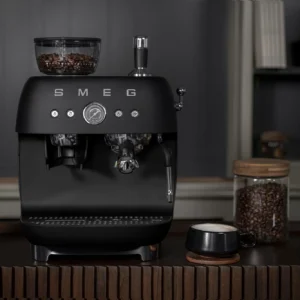 Smeg Semi-Automatic Espresso Machine (Matte Black) view 2