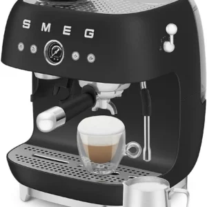 Smeg Semi-Automatic Espresso Machine (Matte Black) view 4