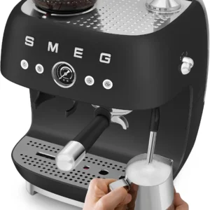 Smeg Semi-Automatic Espresso Machine (Matte Black) view 5