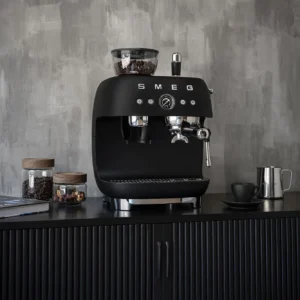 Smeg Semi-Automatic Espresso Machine (Matte Black) view 6