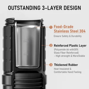 STARESSO PLUS SP300 Manual Espresso Machine, Portable Coffee Maker | Compatible Ground Coffee with Pressurized Filter, Espresso Maker for Home Travel Camping Office, Non-Electric view 3
