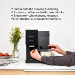 Terra Kaffe Super Automatic Espresso Machine - App-Enabled Coffee Machine - Auto Wake & Sleep - All Milk Types - Roaster-Approved Espresso Settings - Cappuccino Machines for Home - White TK-02 view 4