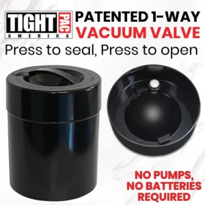 Tightpac Kilovac Airtight Coffee Container – Multi-Use Vacuum Container for Coffee Bean Storage, Grounds & Bulk Dry Goods – 2.5 lbs / 40 oz / 3.8L, Wide-Mouth, Patented Vacuum Seal, Black view 3
