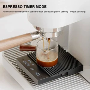 TIMEMORE Black Mirror Basic 3 Coffee Scale with Timer - Ultra Thin Digital Kitchen Scale, 0.1g Precision for Espresso, Pour Over, Baking & Cooking (Basic 3)