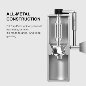 TIMEMORE C5 ESP Pro Manual Coffee Grinder with S2C-042-III Conical Burr, 0.015mm Precision Adjustment, All-Metal Portable Hand Coffee Mill for Espresso/French Press/Pour Over - Black view 6