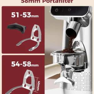 Tuni G2 Conical Burr Coffee Grinder, 70 Grind Settings Anti-static Burr Mill, Precision Electronic Timer and LED Touchscreen for Espresso/Drip/Cold Brew/French Press, Stainless Steel view 6