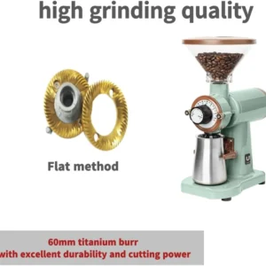 Urbanic 070s Electric Coffee Grinder (110~220v) / flat Titanium burr 60mm / 20 steps can be set (Green) / (Made in Korea) view 2