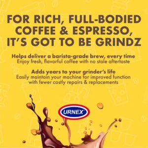 Urnex Grindz Professional Coffee Grinder Cleaning Tablets - 430 Grams - All Natural Food Safe Gluten Free - Cleans Burr and Casing - Help Extend Life of Your Grinder view 7