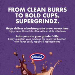Urnex SuperGrindz Grinder Cleaning Tablets, 11.6 oz Bottle