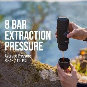 Wacaco Minipresso GR, Portable Espresso Machine, Compatible Ground Coffee, Hand Coffee Maker, Travel Gadgets, Manually Operated, Perfect for Camping, Hiking view 6