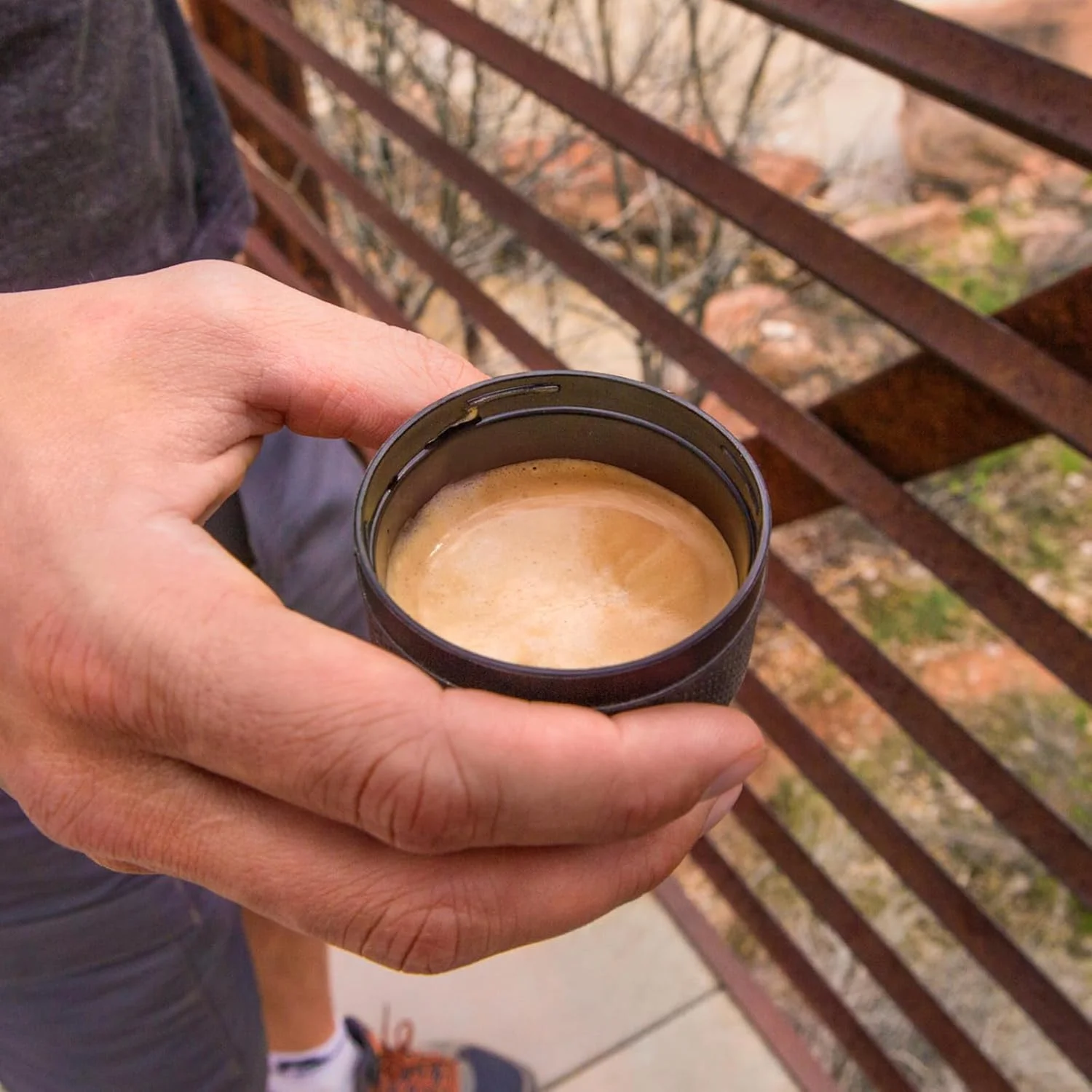 Wacaco Minipresso GR, Portable Espresso Machine, Compatible Ground Coffee, Hand Coffee Maker, Travel Gadgets, Manually Operated, Perfect for Camping, Hiking